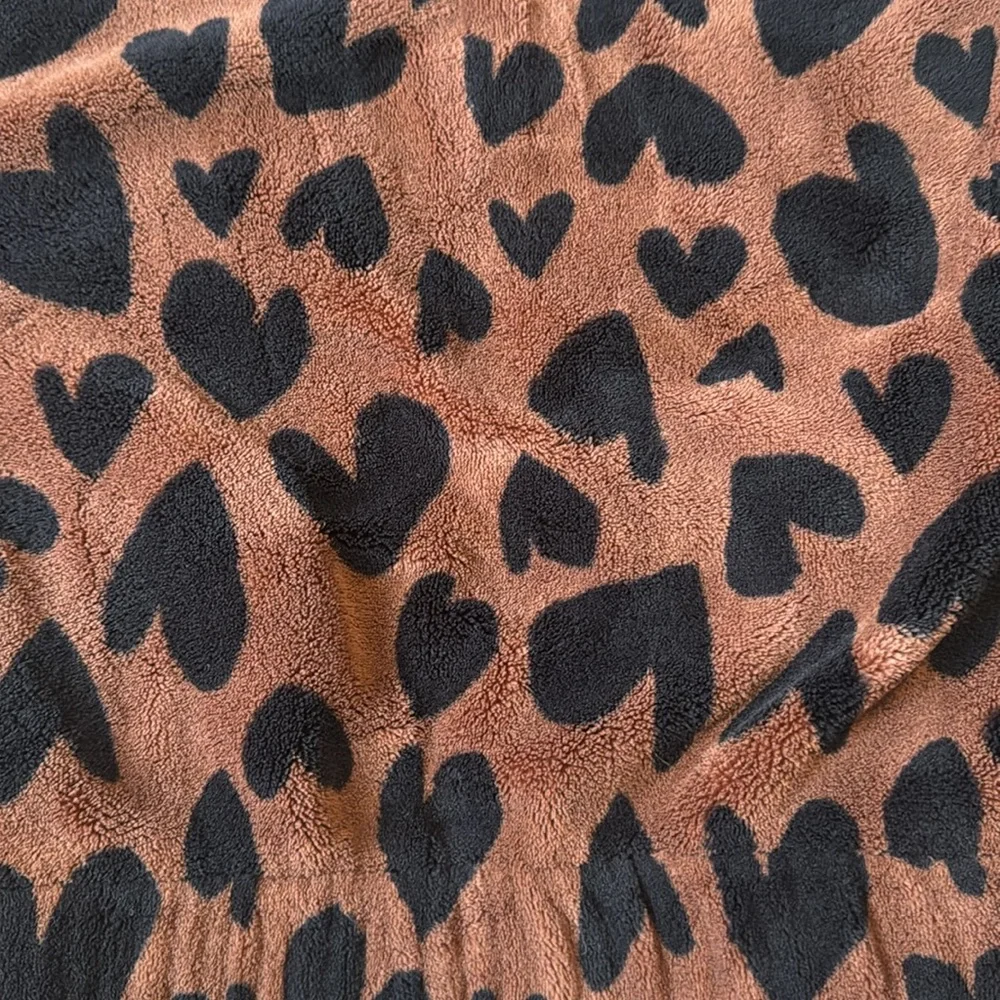2/$10 4T Cozy Brown Heart-Patterned Kids Jacket